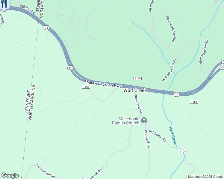 map of restaurants, bars, coffee shops, grocery stores, and more near 19491 U.S. 64 in Murphy