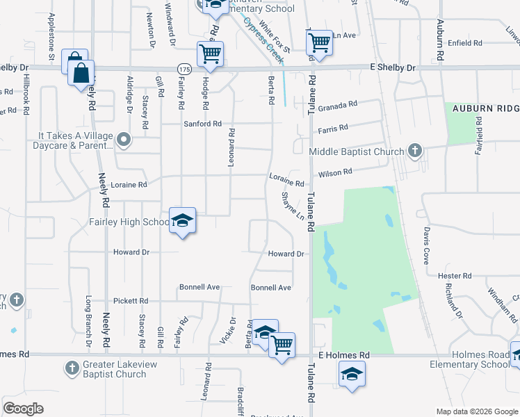 map of restaurants, bars, coffee shops, grocery stores, and more near 516 Pleasant Road in Memphis