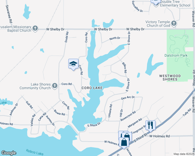 map of restaurants, bars, coffee shops, grocery stores, and more near 1414 Tomco Cove in Memphis