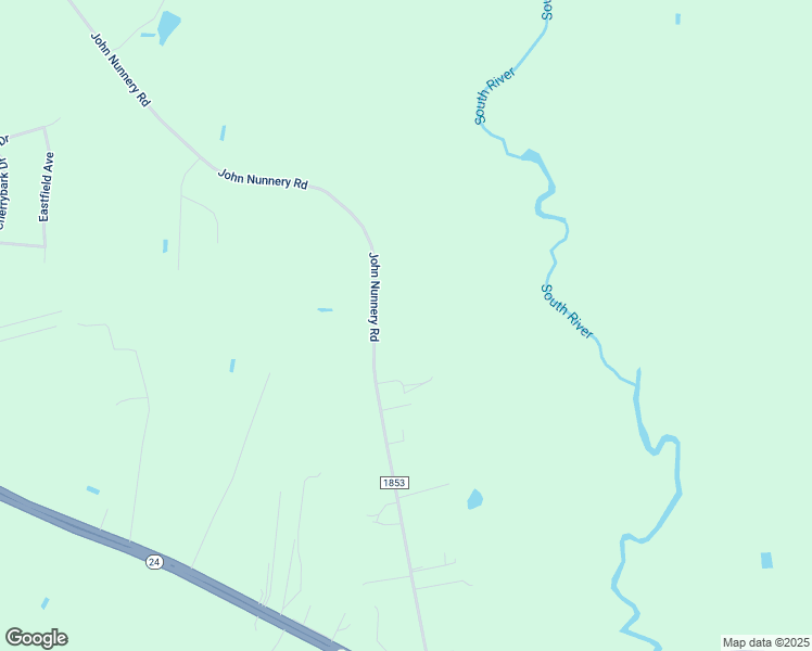 map of restaurants, bars, coffee shops, grocery stores, and more near 596 John Nunnery Road in Stedman