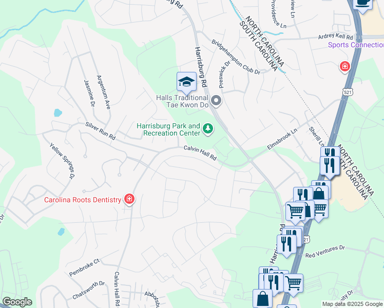 map of restaurants, bars, coffee shops, grocery stores, and more near 1006 Glen Laurel Drive in Indian Land