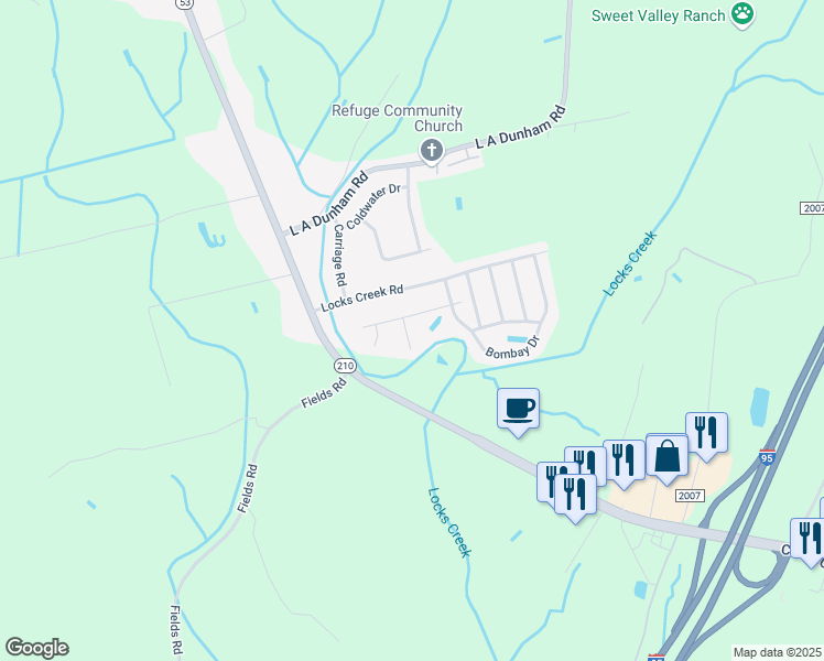 map of restaurants, bars, coffee shops, grocery stores, and more near 1609 Turkey Run in Fayetteville
