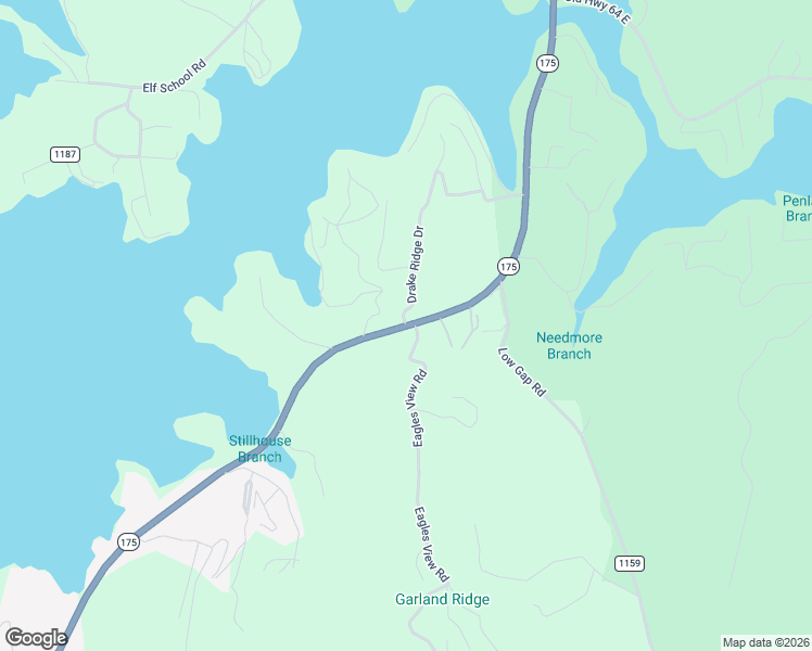 map of restaurants, bars, coffee shops, grocery stores, and more near 85 McCracken Cove in Hayesville