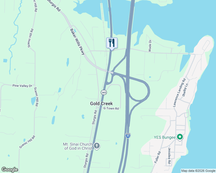 map of restaurants, bars, coffee shops, grocery stores, and more near 305 Arkansas 365 in Conway