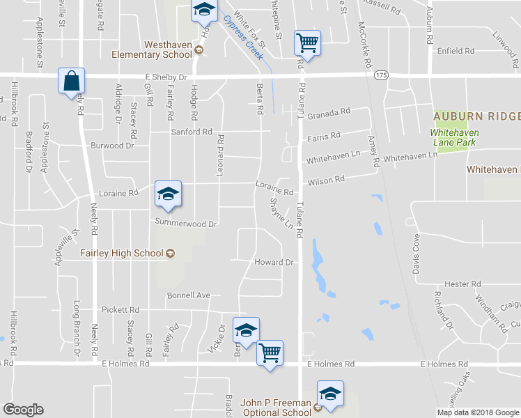map of restaurants, bars, coffee shops, grocery stores, and more near 4907 Shayne Lane in Memphis