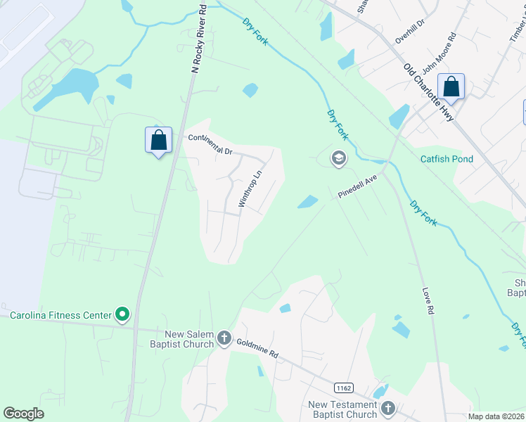 map of restaurants, bars, coffee shops, grocery stores, and more near 1601 Sumpter Lane in Monroe
