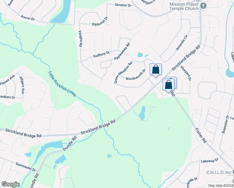 map of restaurants, bars, coffee shops, grocery stores, and more near 2259 Hackney Loop in Fayetteville