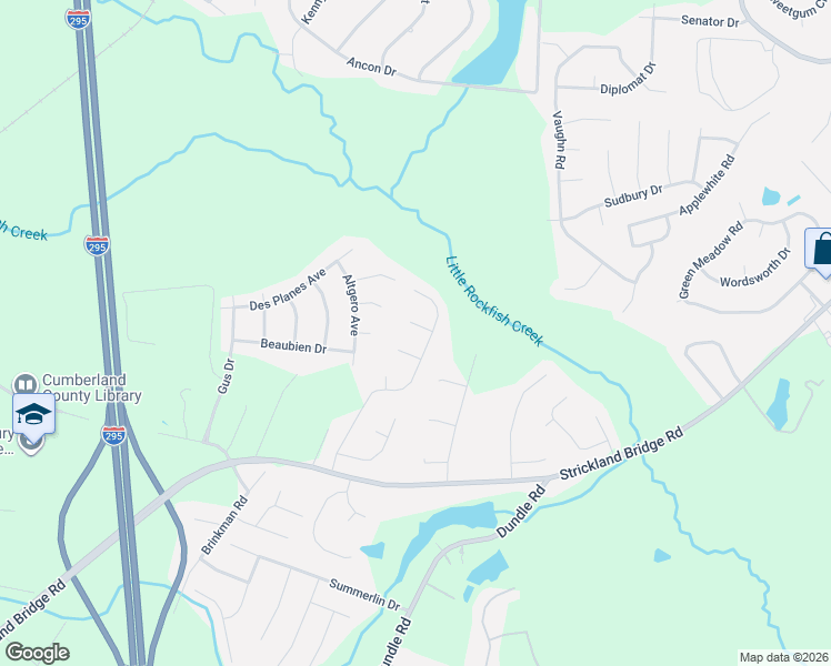 map of restaurants, bars, coffee shops, grocery stores, and more near 7009 Dalehead Ct in Fayetteville