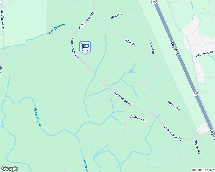 map of restaurants, bars, coffee shops, grocery stores, and more near 2032 Waterscape Way in New Bern