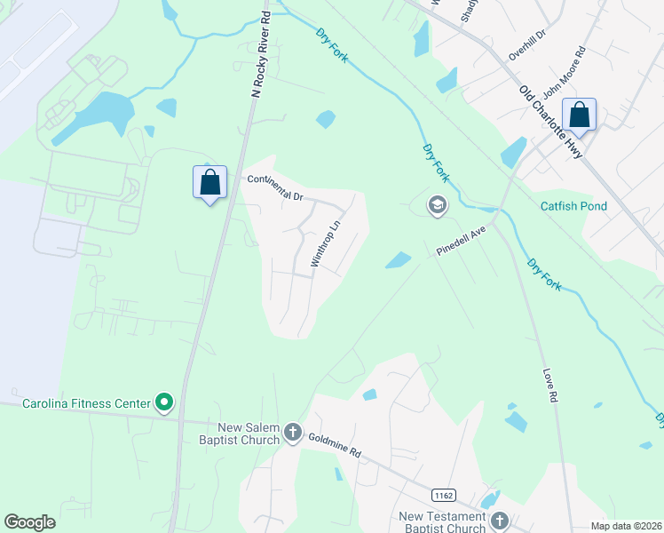 map of restaurants, bars, coffee shops, grocery stores, and more near 1601 Sumpter Lane in Monroe
