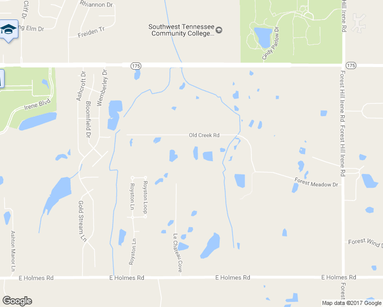 map of restaurants, bars, coffee shops, grocery stores, and more near 8715 Old Creek Road in Memphis