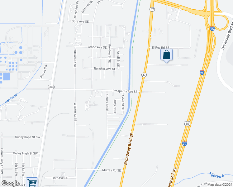 map of restaurants, bars, coffee shops, grocery stores, and more near 508 Prosperity Avenue Southeast in Albuquerque