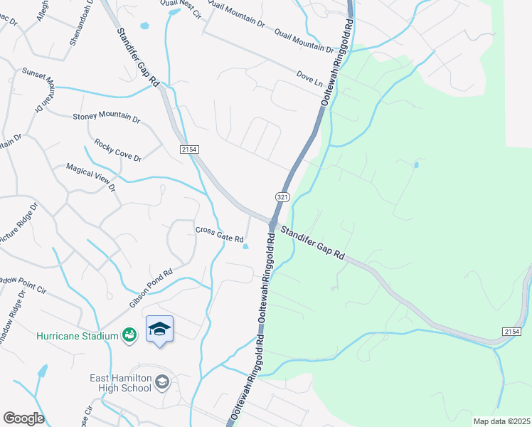 map of restaurants, bars, coffee shops, grocery stores, and more near 9208 Standifer Gap Road in Chattanooga