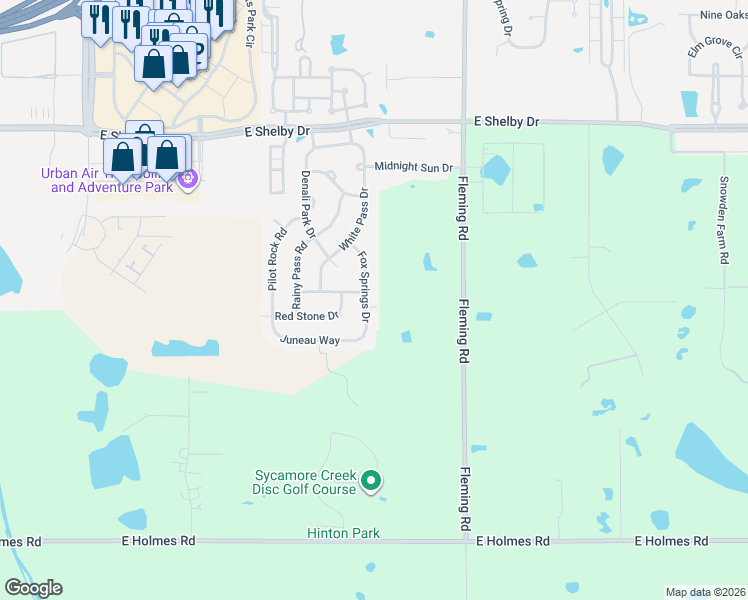 map of restaurants, bars, coffee shops, grocery stores, and more near 4910 Fox Springs Drive in Collierville