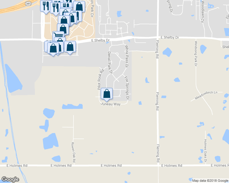 map of restaurants, bars, coffee shops, grocery stores, and more near 10489 Fireweek Lane in Collierville