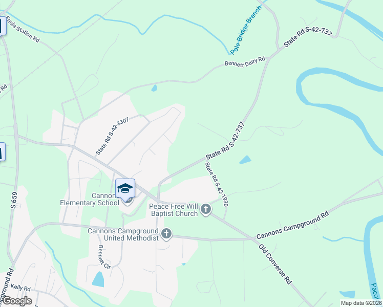 map of restaurants, bars, coffee shops, grocery stores, and more near 1932 Bud Arthur Bridge Road in Spartanburg