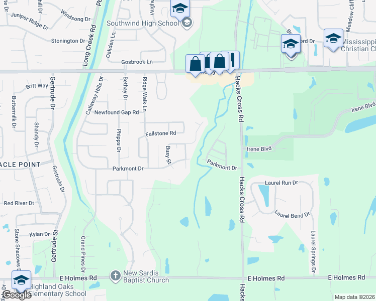 map of restaurants, bars, coffee shops, grocery stores, and more near 7870 Parkmont Drive in Memphis