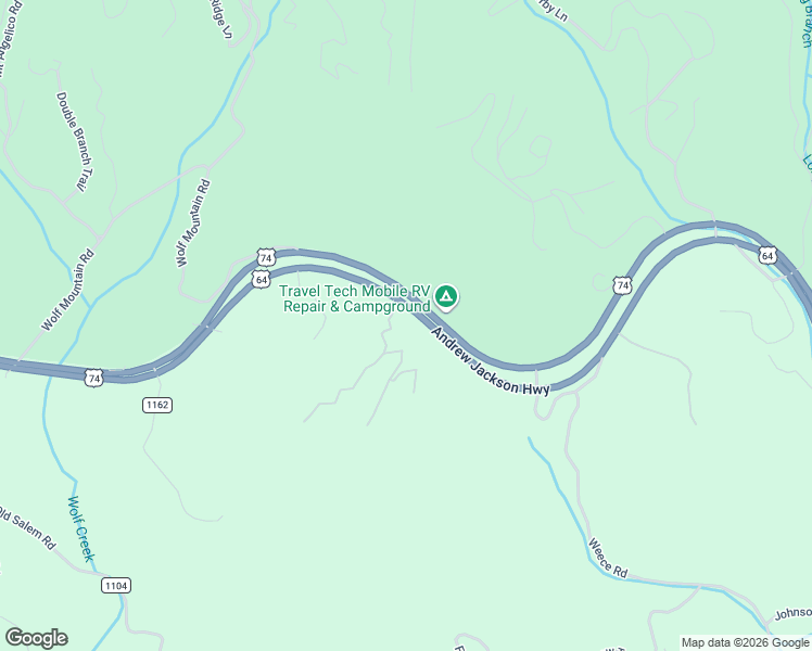 map of restaurants, bars, coffee shops, grocery stores, and more near 295 Oak Ridge Estates in Murphy