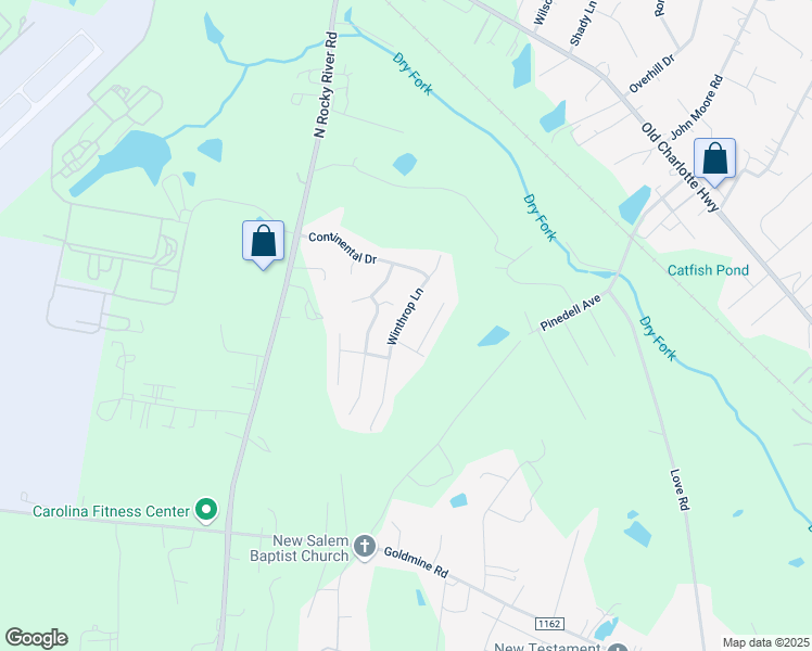 map of restaurants, bars, coffee shops, grocery stores, and more near 1612 Winthrop Lane in Monroe