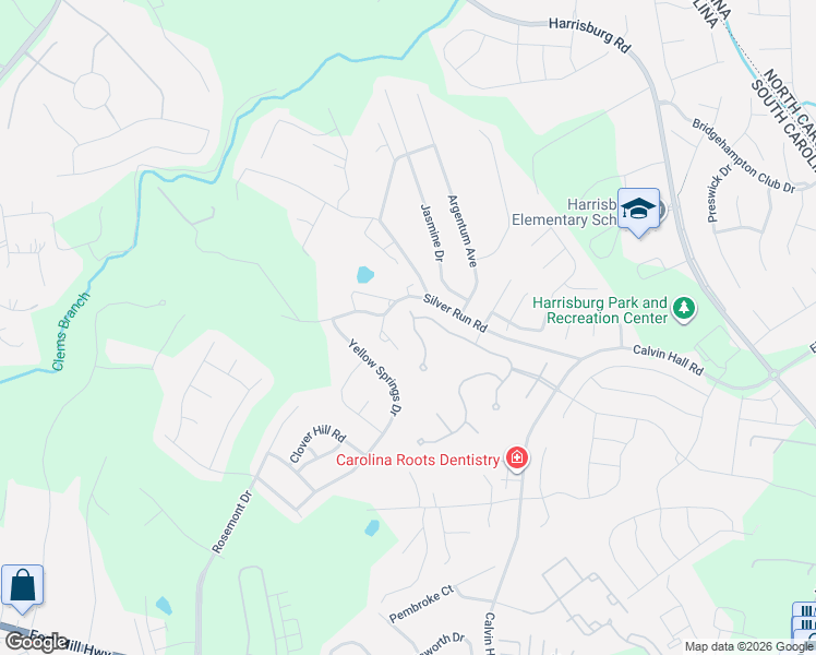 map of restaurants, bars, coffee shops, grocery stores, and more near 3027 Carriage Oak Way in Fort Mill