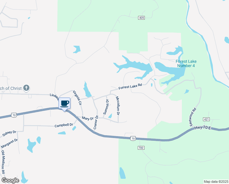 map of restaurants, bars, coffee shops, grocery stores, and more near 312 Mccollum Drive in Forrest City