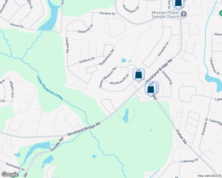 map of restaurants, bars, coffee shops, grocery stores, and more near 1934 Wordsworth Drive in Fayetteville