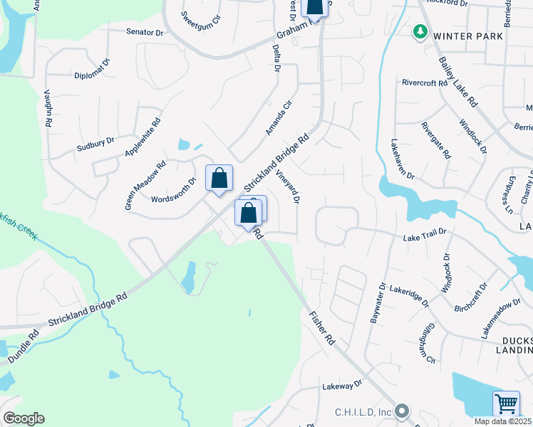 map of restaurants, bars, coffee shops, grocery stores, and more near 1948 Nordic Drive in Fayetteville