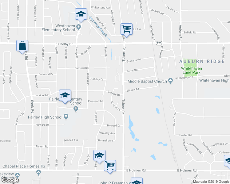 map of restaurants, bars, coffee shops, grocery stores, and more near 4880 Shayne Lane in Memphis