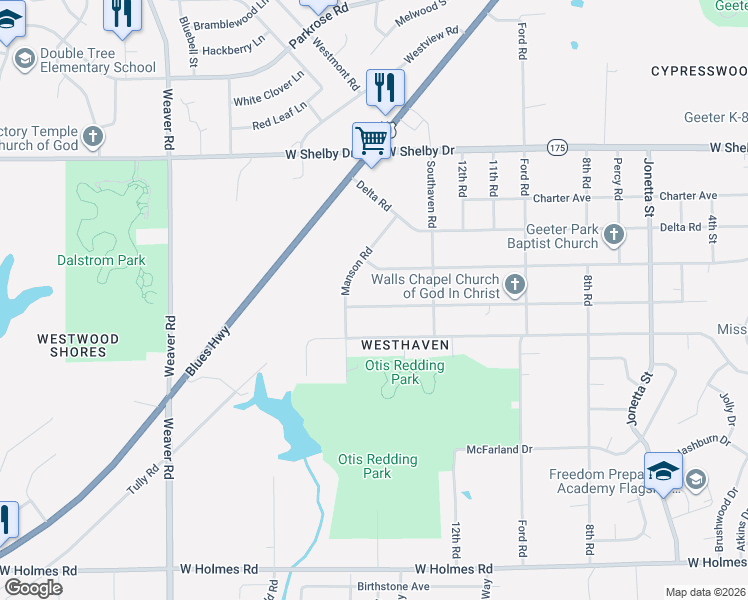 map of restaurants, bars, coffee shops, grocery stores, and more near 686 George Street in Memphis