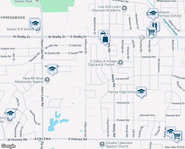 map of restaurants, bars, coffee shops, grocery stores, and more near 4851 Bradford Drive in Memphis