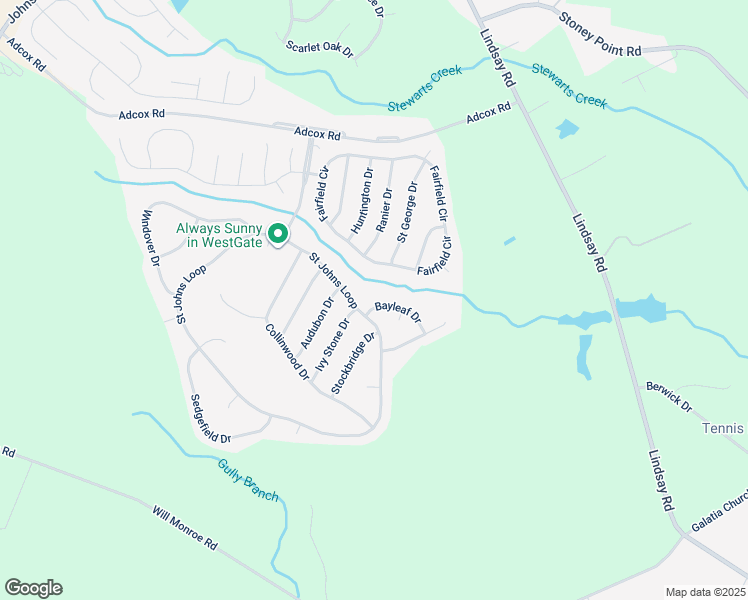 map of restaurants, bars, coffee shops, grocery stores, and more near 139 Bayleaf Drive in Raeford