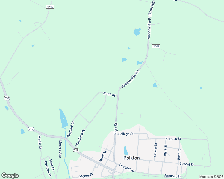 map of restaurants, bars, coffee shops, grocery stores, and more near 603 High Street in Polkton