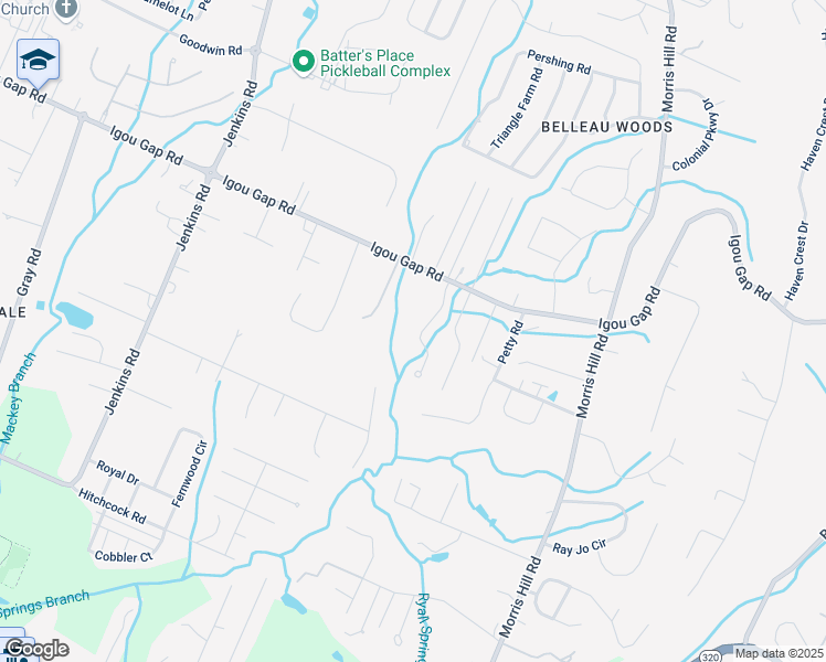 map of restaurants, bars, coffee shops, grocery stores, and more near 1837 Clear Brook Court in Chattanooga