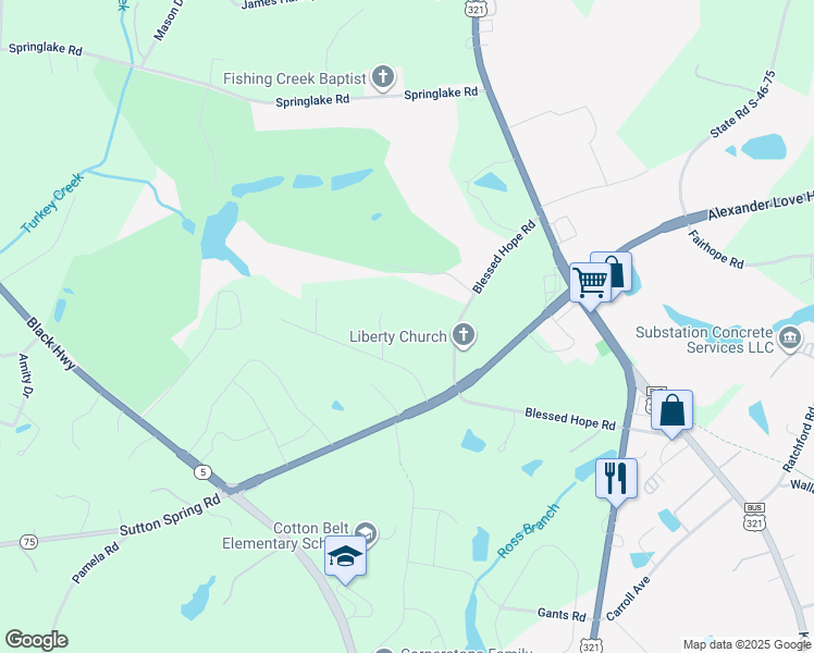 map of restaurants, bars, coffee shops, grocery stores, and more near 432 Partridge Place in York