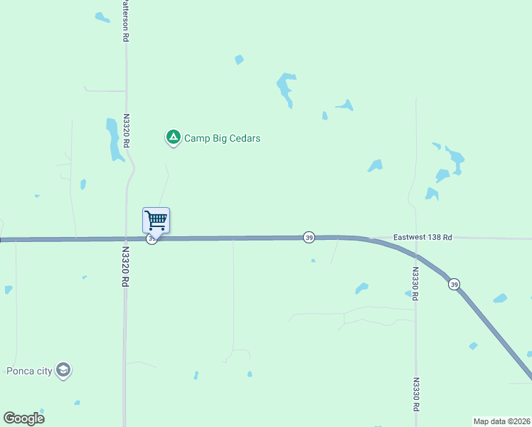 map of restaurants, bars, coffee shops, grocery stores, and more near 32486 Oklahoma 39 in Wanette
