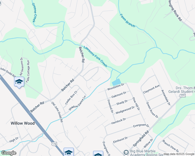 map of restaurants, bars, coffee shops, grocery stores, and more near 237 Cool Water Court in Boiling Springs
