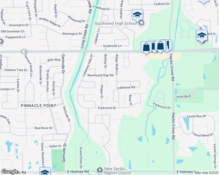 map of restaurants, bars, coffee shops, grocery stores, and more near 7758 Brookbury Cove in Memphis