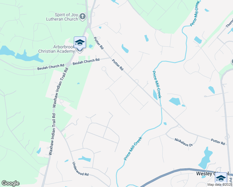 map of restaurants, bars, coffee shops, grocery stores, and more near 205 Candella Drive in Matthews