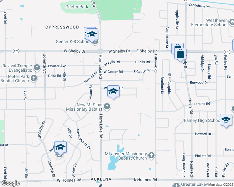 map of restaurants, bars, coffee shops, grocery stores, and more near 58 West Paxton Lane in Memphis