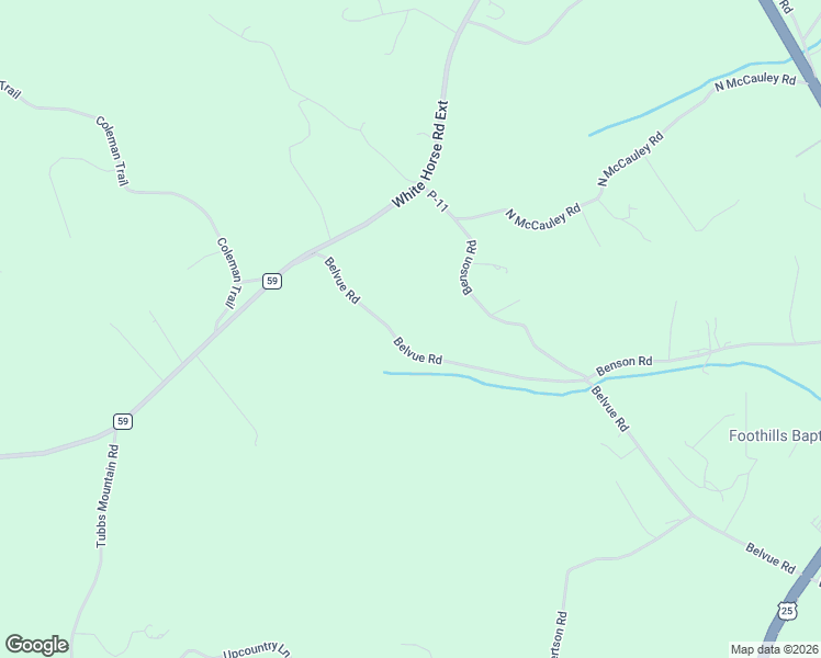 map of restaurants, bars, coffee shops, grocery stores, and more near 650 Belvue Road in Travelers Rest