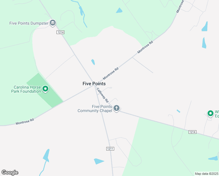 map of restaurants, bars, coffee shops, grocery stores, and more near 3204 Calloway Road in Raeford