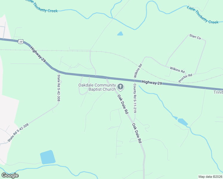 map of restaurants, bars, coffee shops, grocery stores, and more near 101 Wilkins Way Road in Cowpens