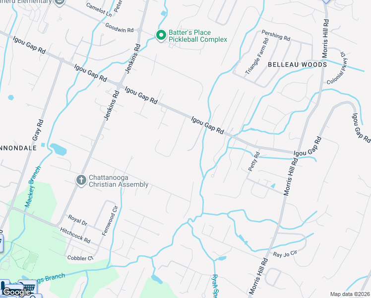 map of restaurants, bars, coffee shops, grocery stores, and more near 1829 Sadler Place in Chattanooga
