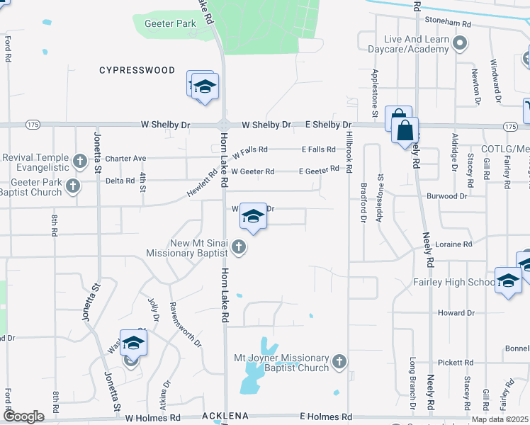 map of restaurants, bars, coffee shops, grocery stores, and more near 58 West Paxton Lane in Memphis