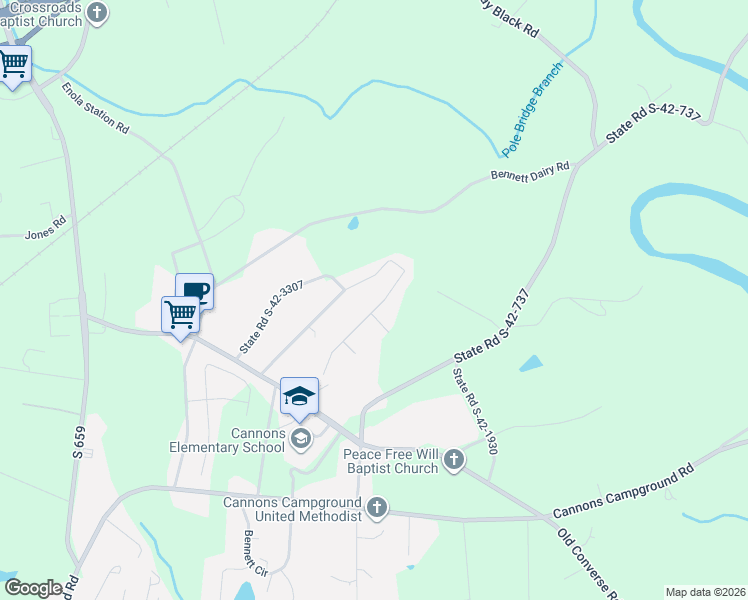map of restaurants, bars, coffee shops, grocery stores, and more near 111 Dean Court in Spartanburg