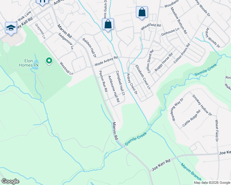 map of restaurants, bars, coffee shops, grocery stores, and more near in Charlotte