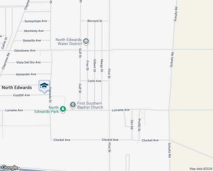 map of restaurants, bars, coffee shops, grocery stores, and more near 13227 Flint Street in North Edwards