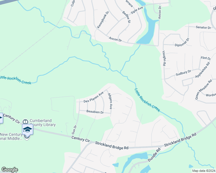 map of restaurants, bars, coffee shops, grocery stores, and more near 4008 Des Planes Avenue in Fayetteville