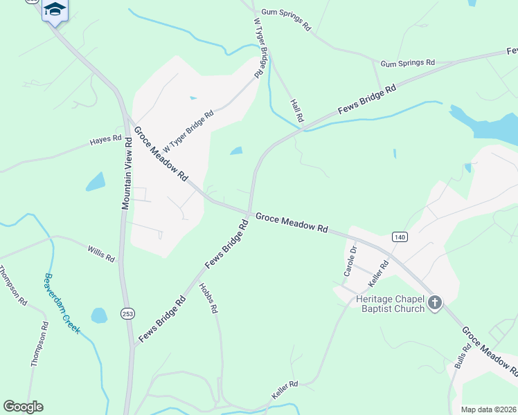 map of restaurants, bars, coffee shops, grocery stores, and more near 120 Fews Bridge Road in Taylors