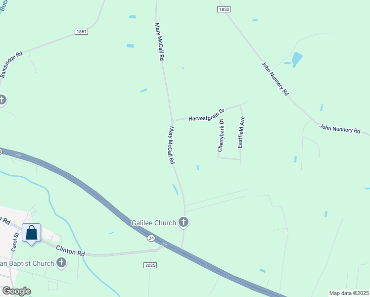 map of restaurants, bars, coffee shops, grocery stores, and more near 440 Mary McCall Road in Stedman